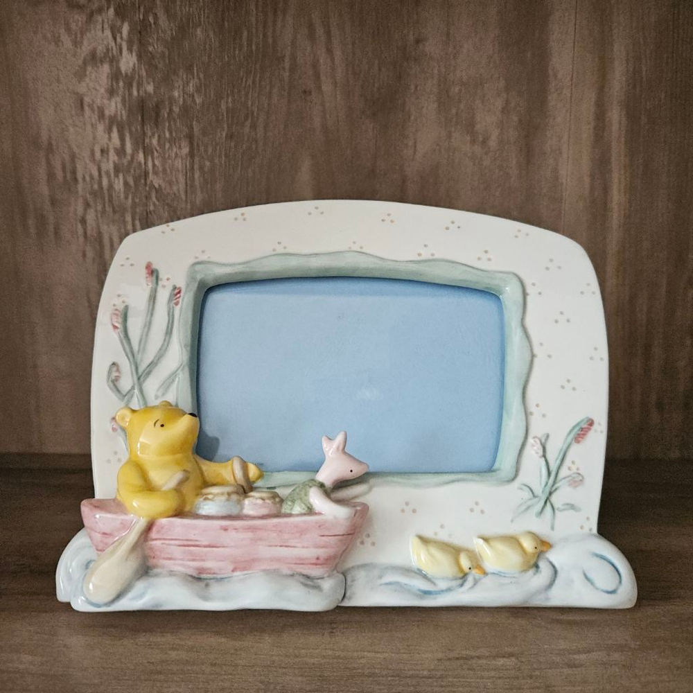 Vintage Charpente Disney Winnie The Pooh Piglet Ceramic Picture Frame 3D